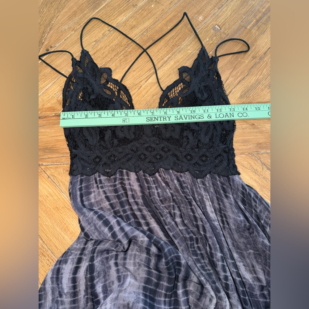Free People - Adella Lace-Trim Tie-Dye Dress / medium - strappy, boho, lace - Picture 9 of 16